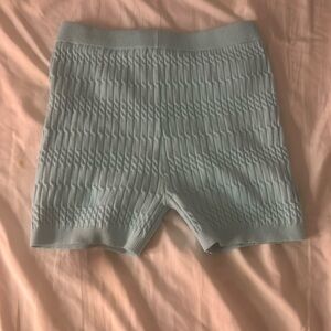 light blue daisy shorts